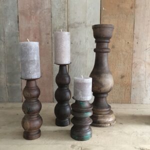 Houten kandelaars klein