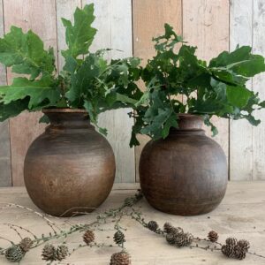 Super gave houten vaas in drie maten. Klein