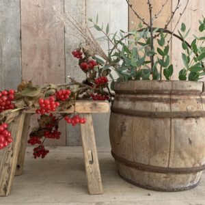 Mooie houten potten met hengsel